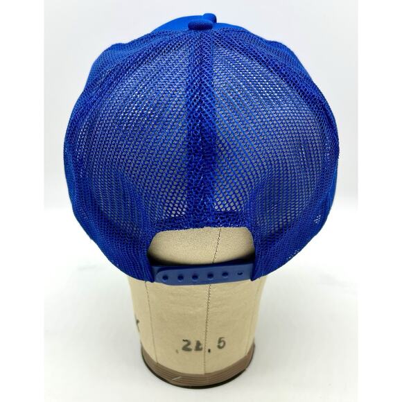 Vintage 1990s Atlanta Braves Hat Cap Snapback Blue Red Mesh Baseball Twins Logo - Picture 7 of 10